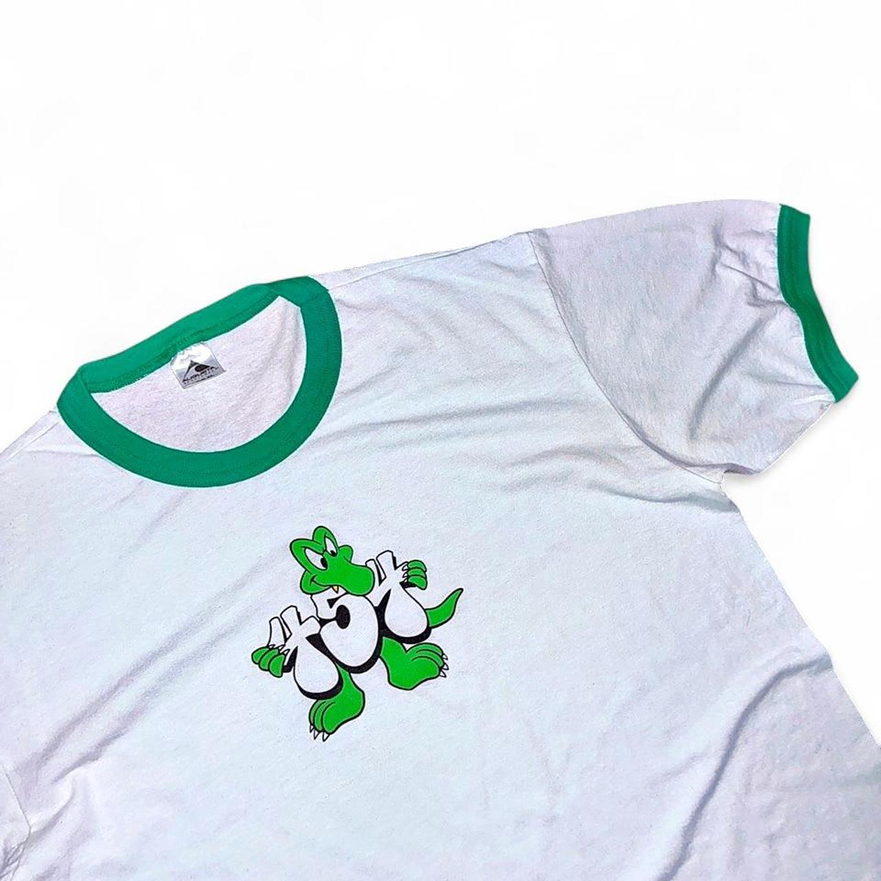 Green Graphic Ringer Tee