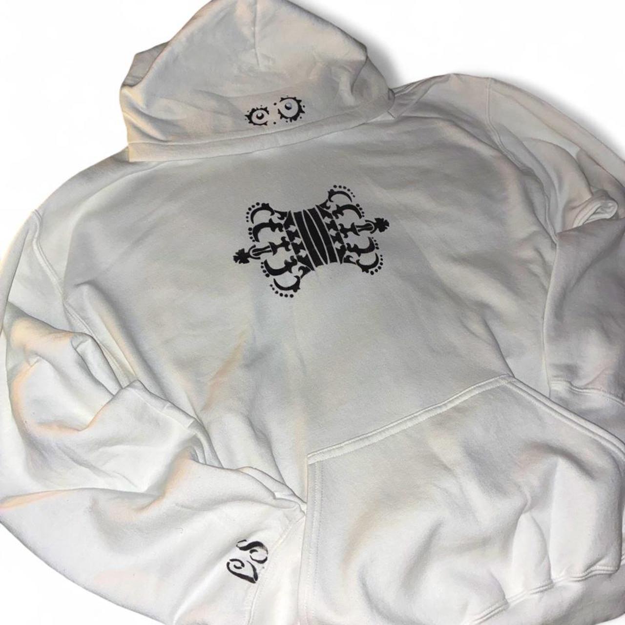 White Painted Hoodie — Codeine Sunshine Mirrored Crown
