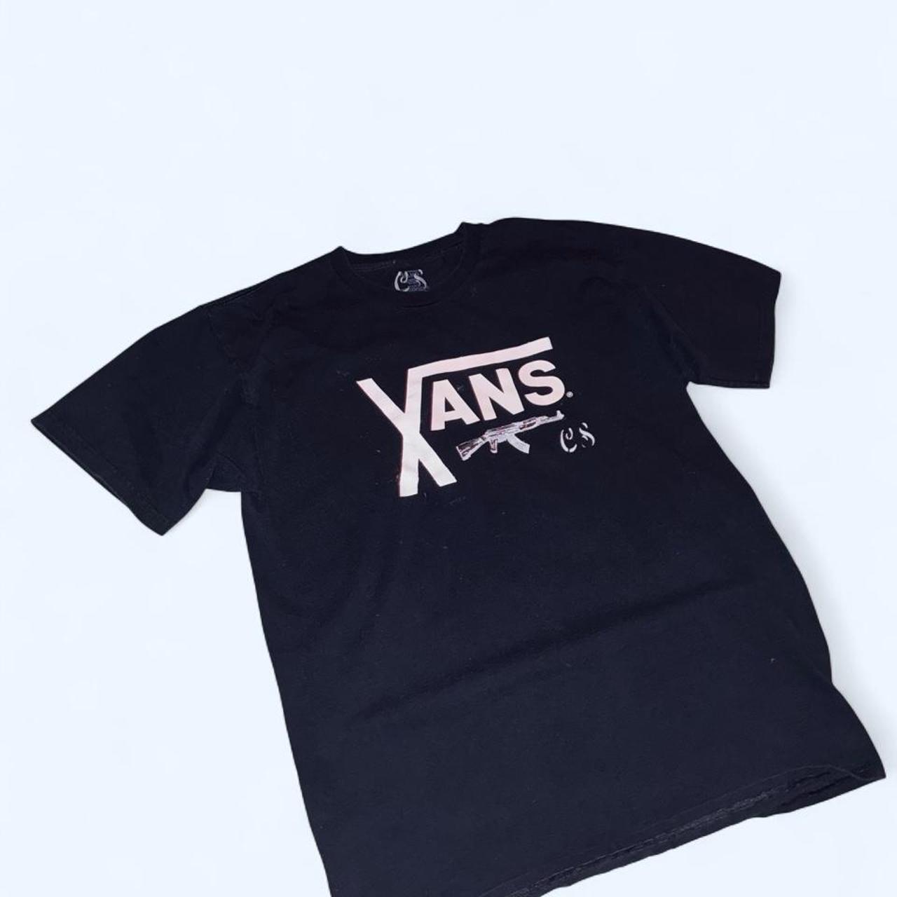 Black Reworked Vans Tee — Codeine Sunshine Xans