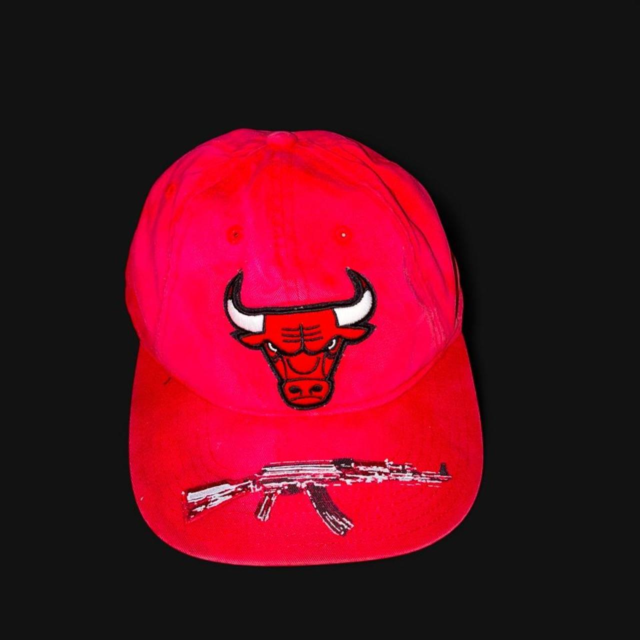 Chicago Bulls Painted Cap — Codeine Sunshine Red Alert