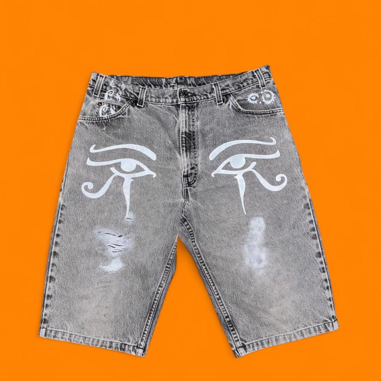 Levi’s Orange Tab Denim Shorts — Codeine Sunshine White Gaze