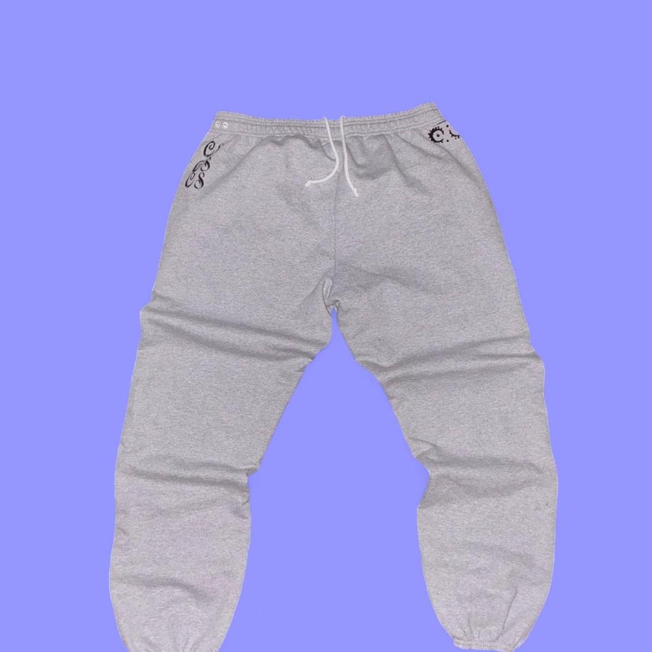 Grey Painted Sweatpants — Codeine Sunshine Middle Finger