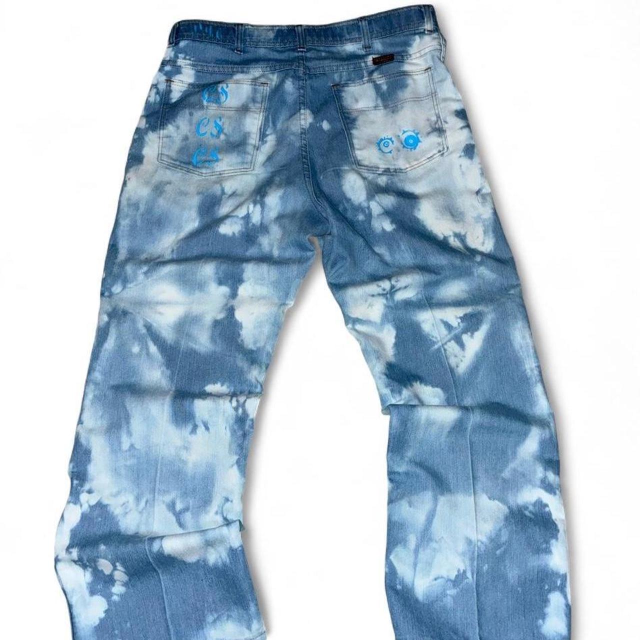 Bleached Painted Jeans — Codeine Sunshine Cloud Wash