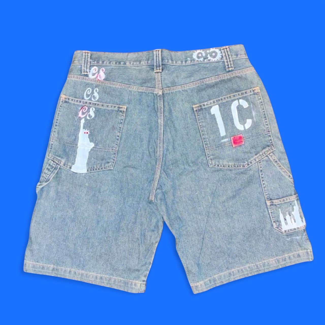 Painted Denim Shorts — Codeine Sunshine One Chance