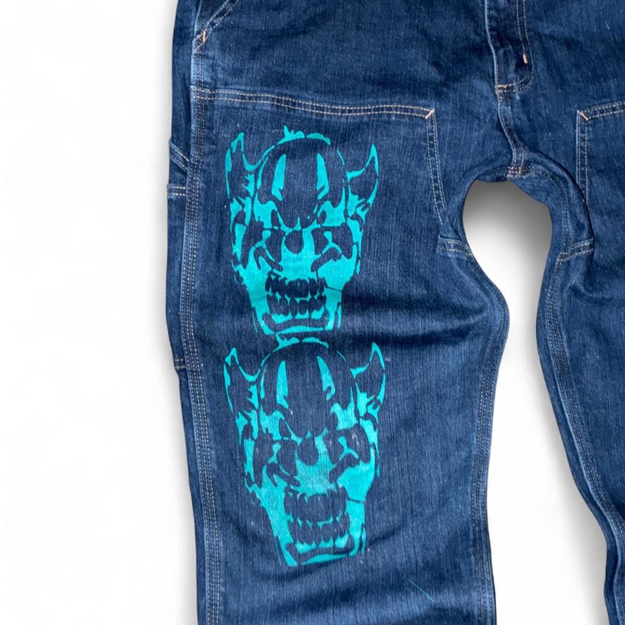 Turquoise Skull Carhartt Jeans — Codeine Sunshine Afterimage