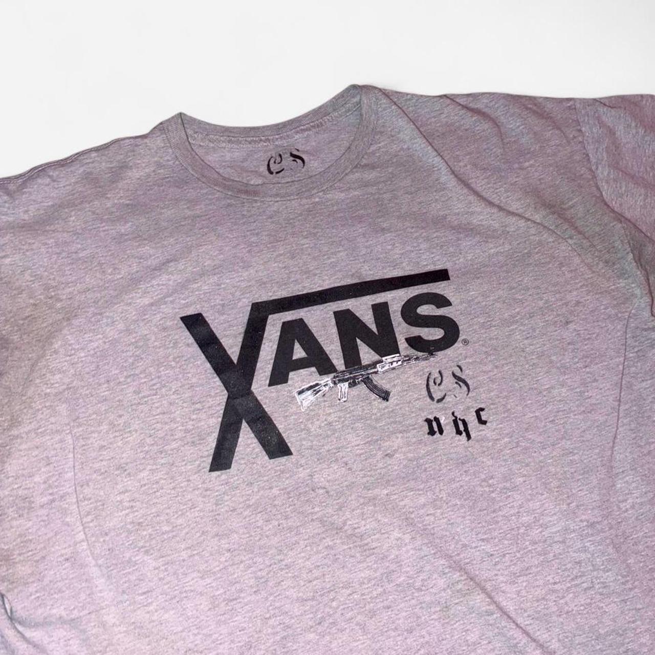 Grey Reworked Vans Tee — Codeine Sunshine Xans NYC