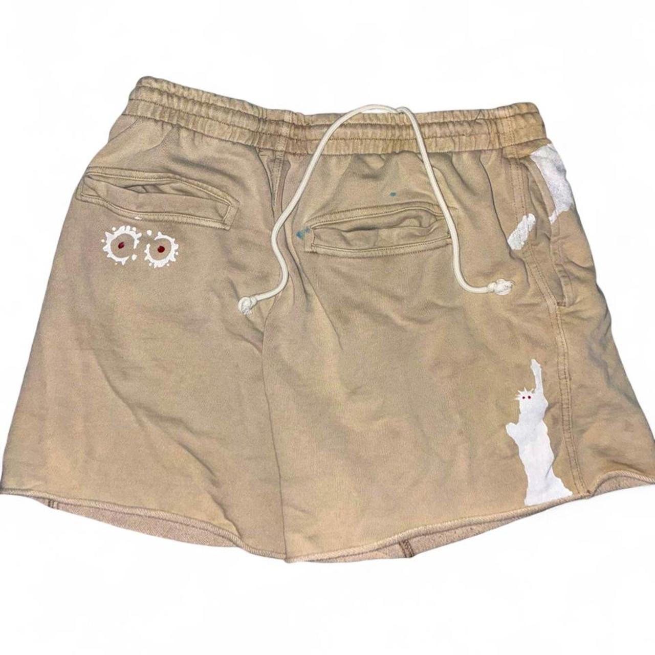 Tan Painted Sweatshorts — Codeine Sunshine Heavy Rotation