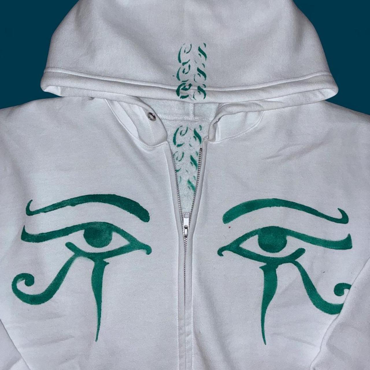 White Eye Zip Hoodie — Codeine Sunshine Green Gaze