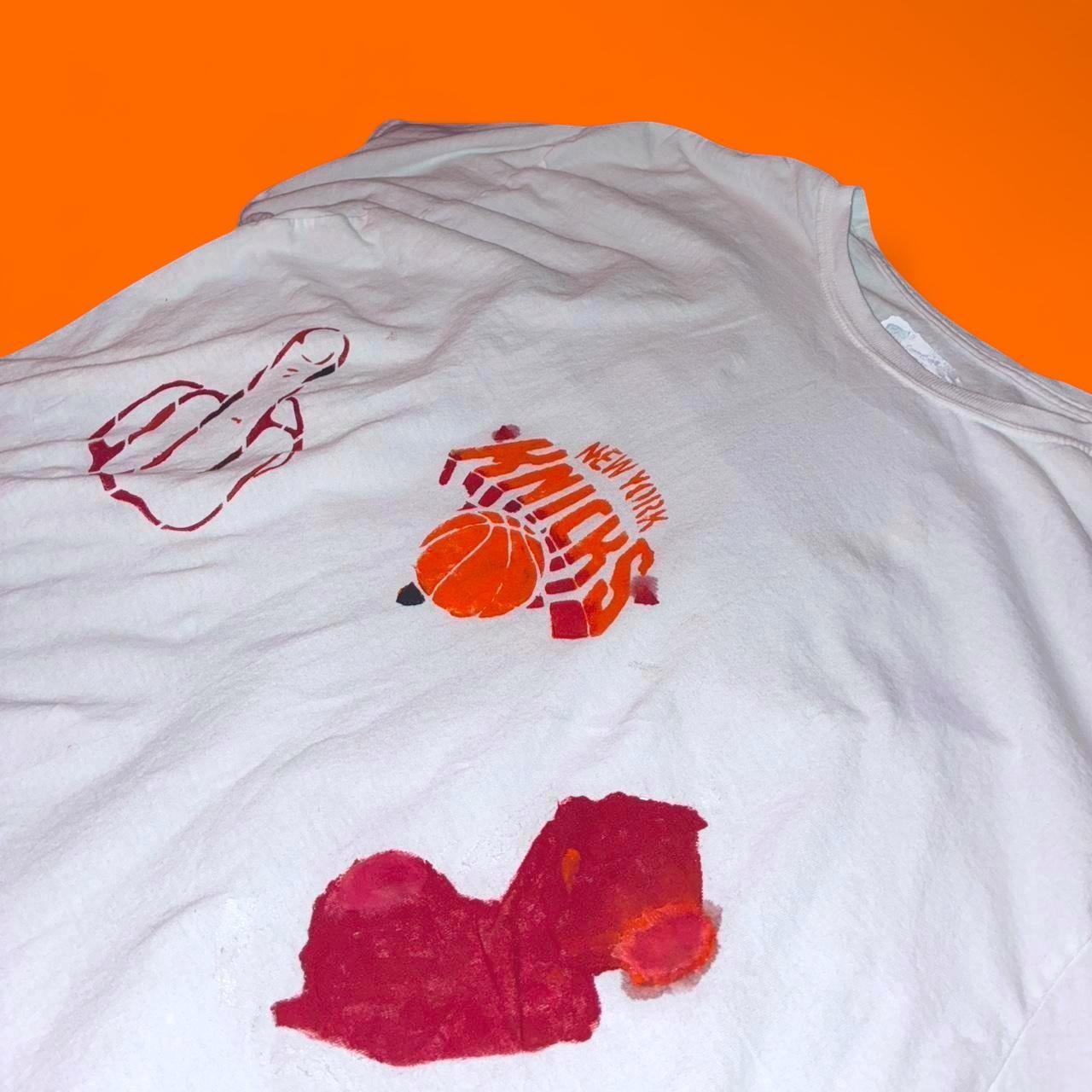 Painted Knicks Tee — Codeine Sunshine New York Mash-Up