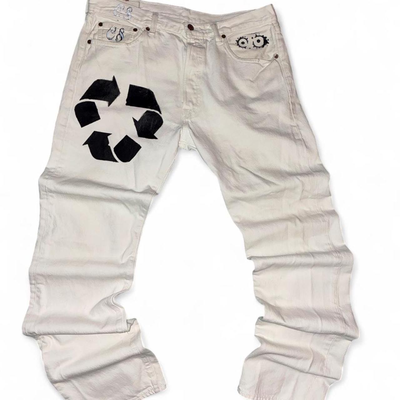 White Levi’s 34×34 Jeans — Codeine Sunshine Recycle
