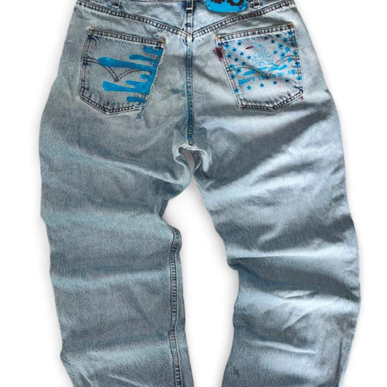 Y2K Blue Jeans — Codeine Sunshine Back-Pocket Signal