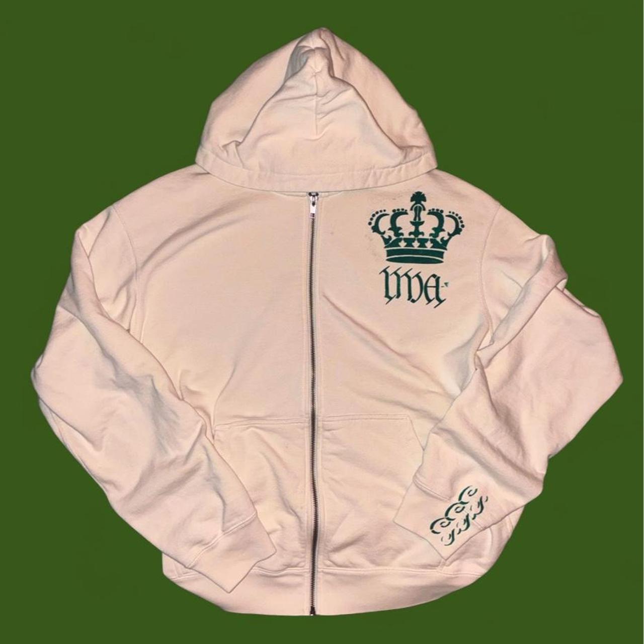 White Zip Hoodie — Codeine Sunshine Crown NYC