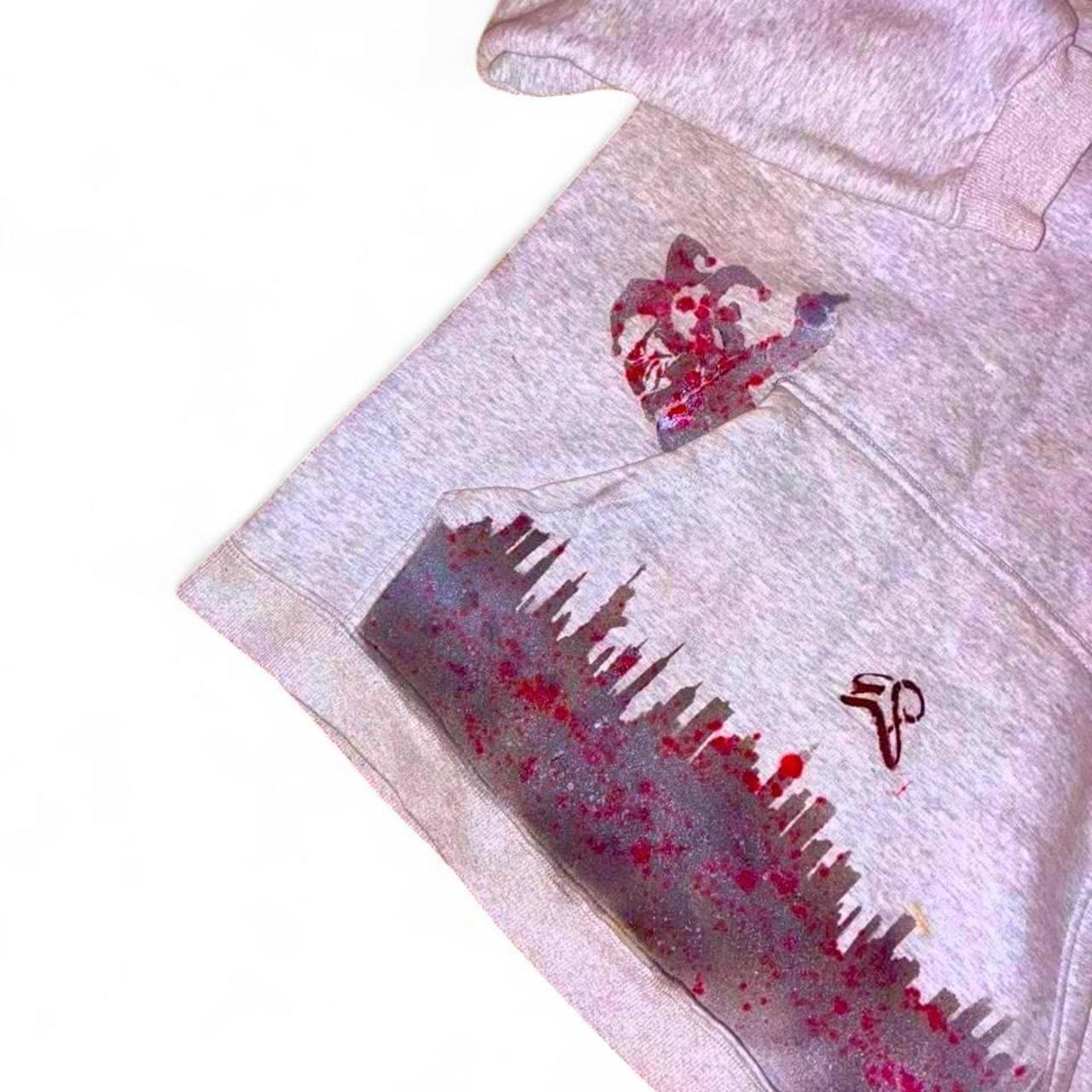 Painted Grey Hoodie — Codeine Sunshine My Hoodie Hates Me
